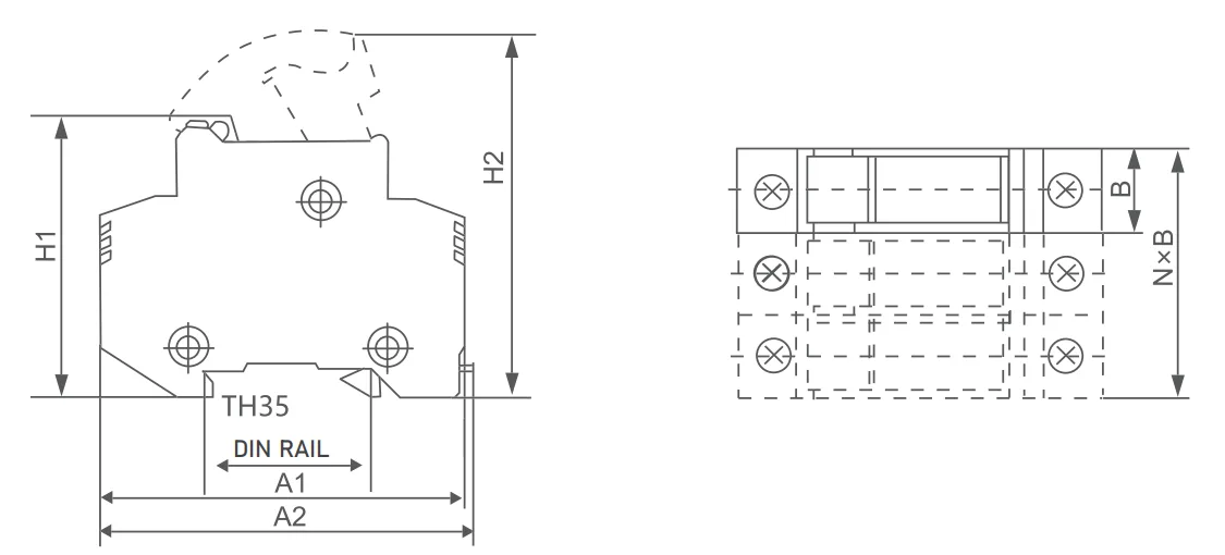 DC Fuse Link & PV Fuse Holder 1000VDC