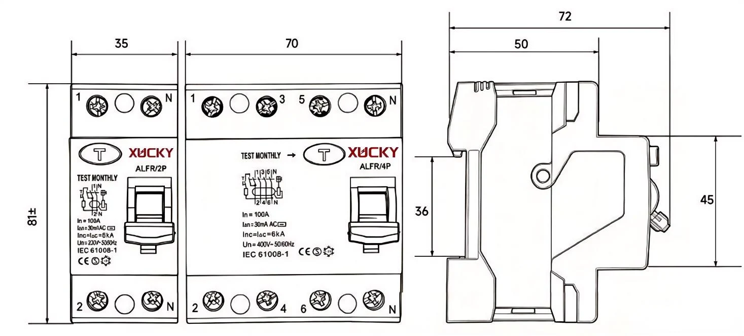 4.5kA 6kA 10kA MCB
